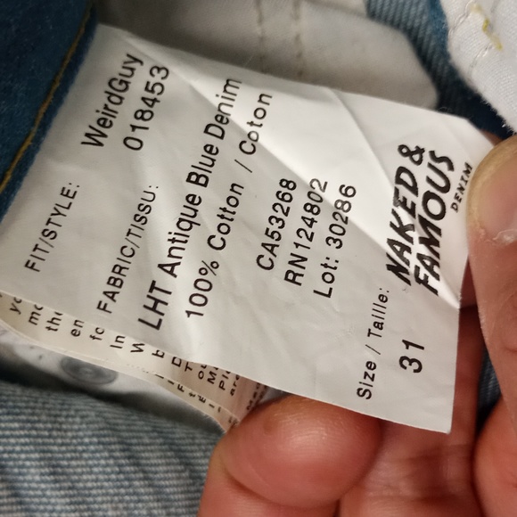 Naked and Famous denim jeans Weird Guy - Picture 9 of 9